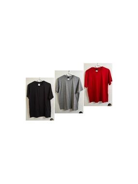 Men's Sporti T-Shirts Medium Black, Gray, & Red